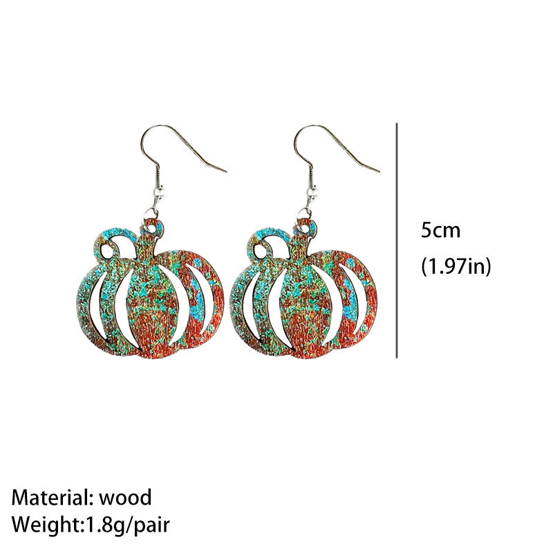 Title 1, Retro Distressed Hollow Leaf Earrings