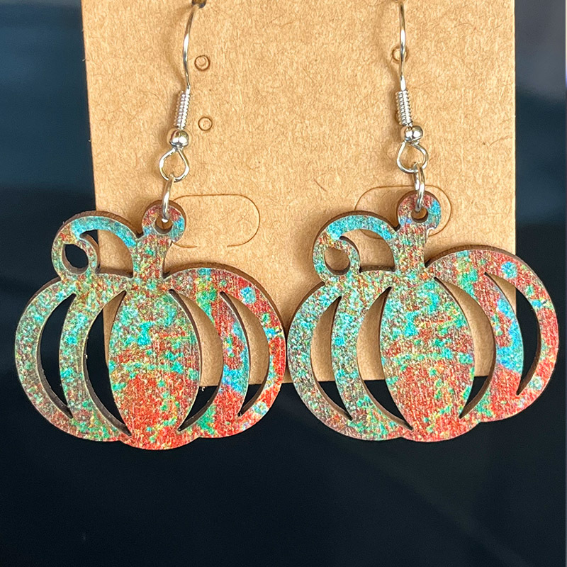 Title 4, Retro Distressed Hollow Leaf Earrings