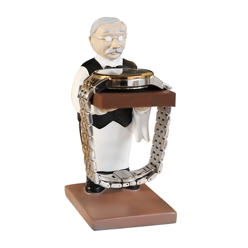 Title 2, Creative Cartoon Old Manager Watch Stand Displa...