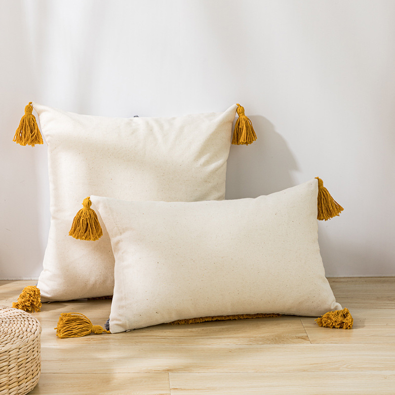 Title 3, Home Bohemian Tufted Pillow Cover