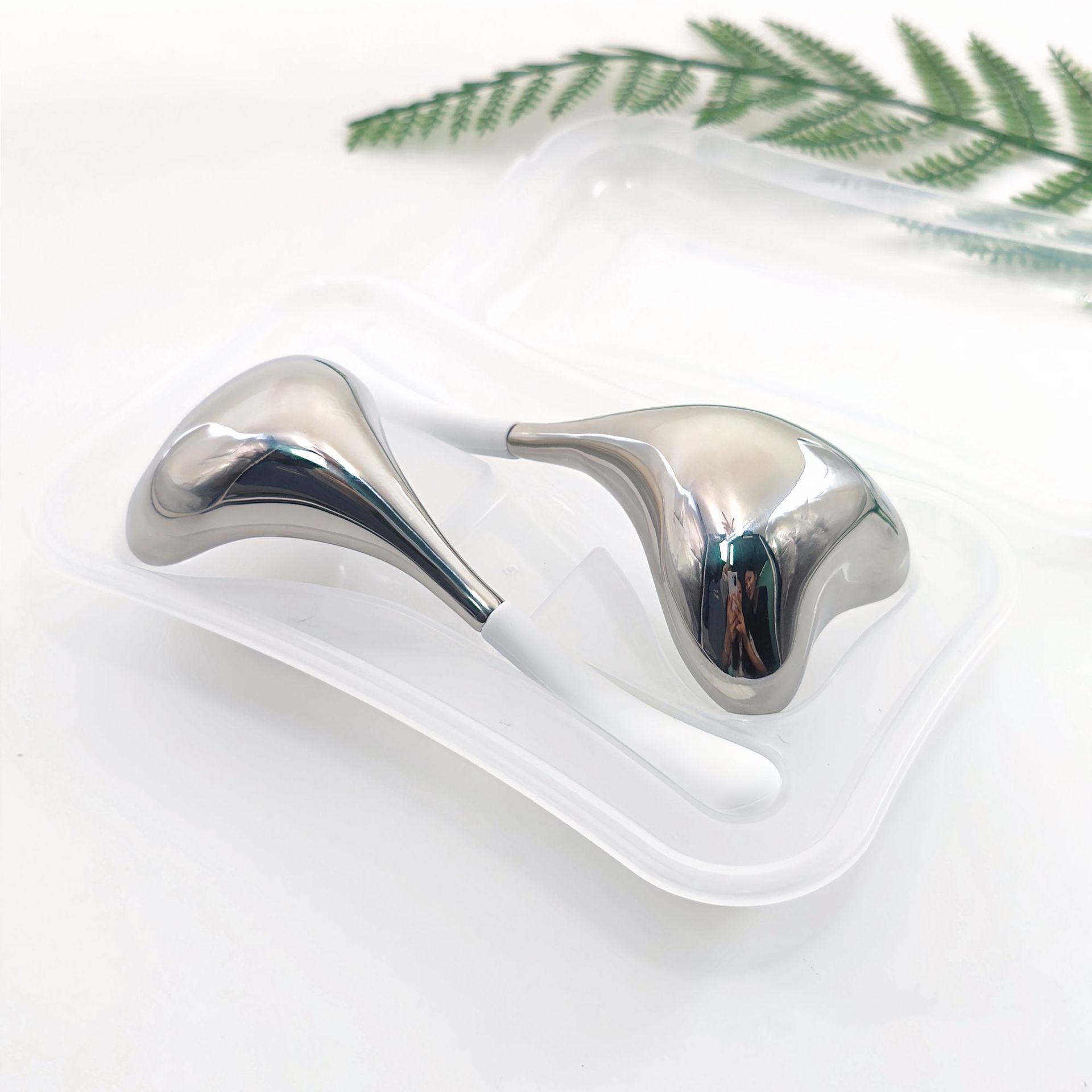 Title 4, Stainless Steel Facial Ice Spoon