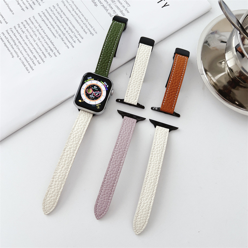 Title 6, Contrast Color Litchi Pattern Leather Magnetic ...