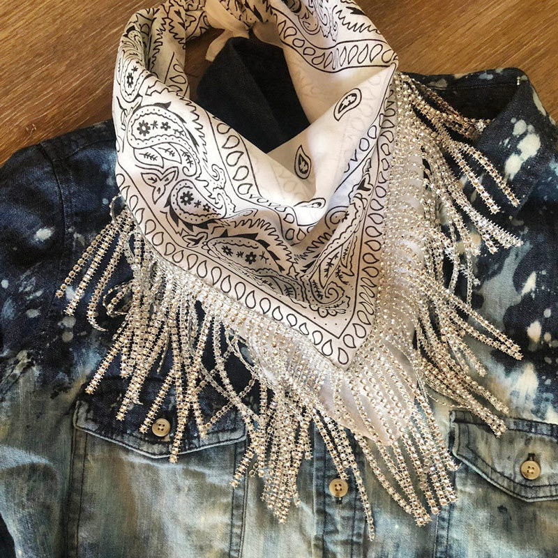 Title 2, Paisley Vintage Diamond Tassel Scarf