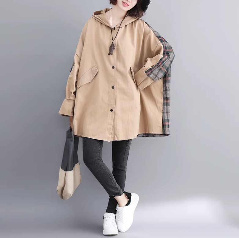 Title 3, Mid-length Autumn And Winter Hooded Coat For Women