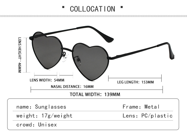 Title 5, Gafas de sol polarizadas de corazón para mujer,...