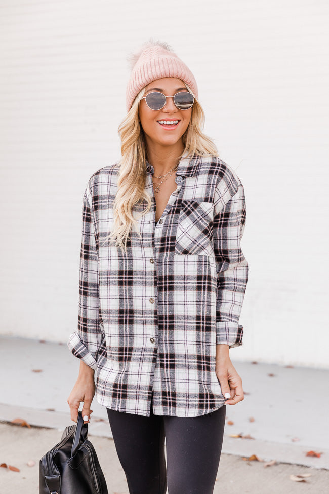 Title 14, Womens Fashion Plaid Shirt Coat with Lapel, Po...