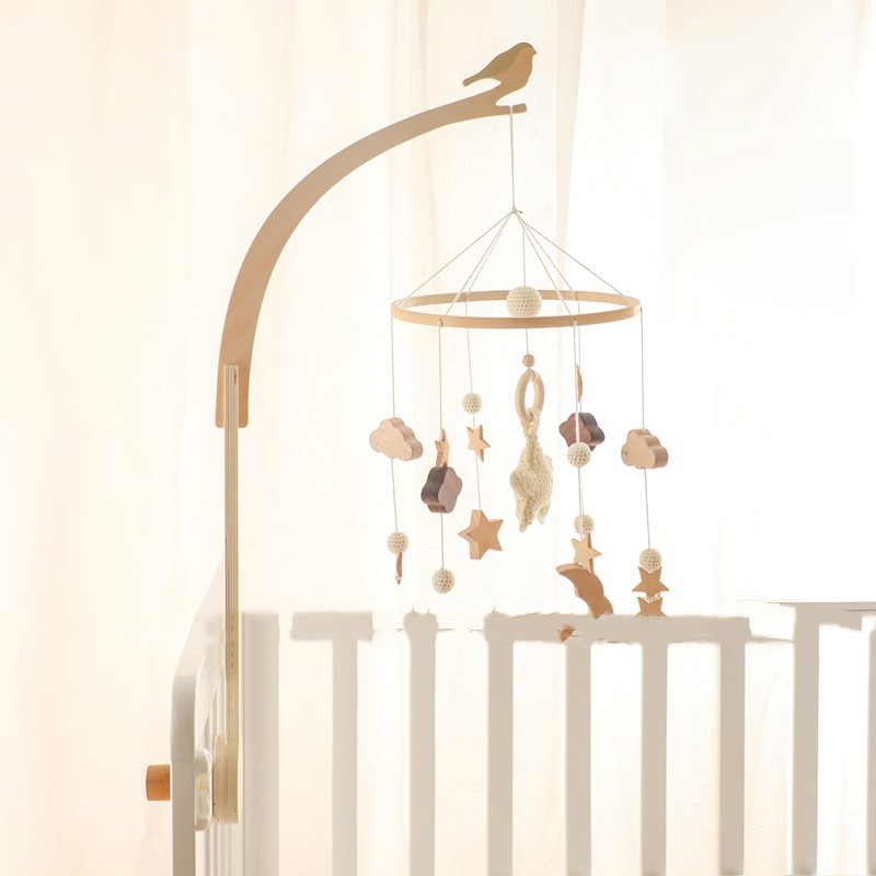 Title 4, Wooden Bird Bracket Comfort Baby Crib Hanging Rod