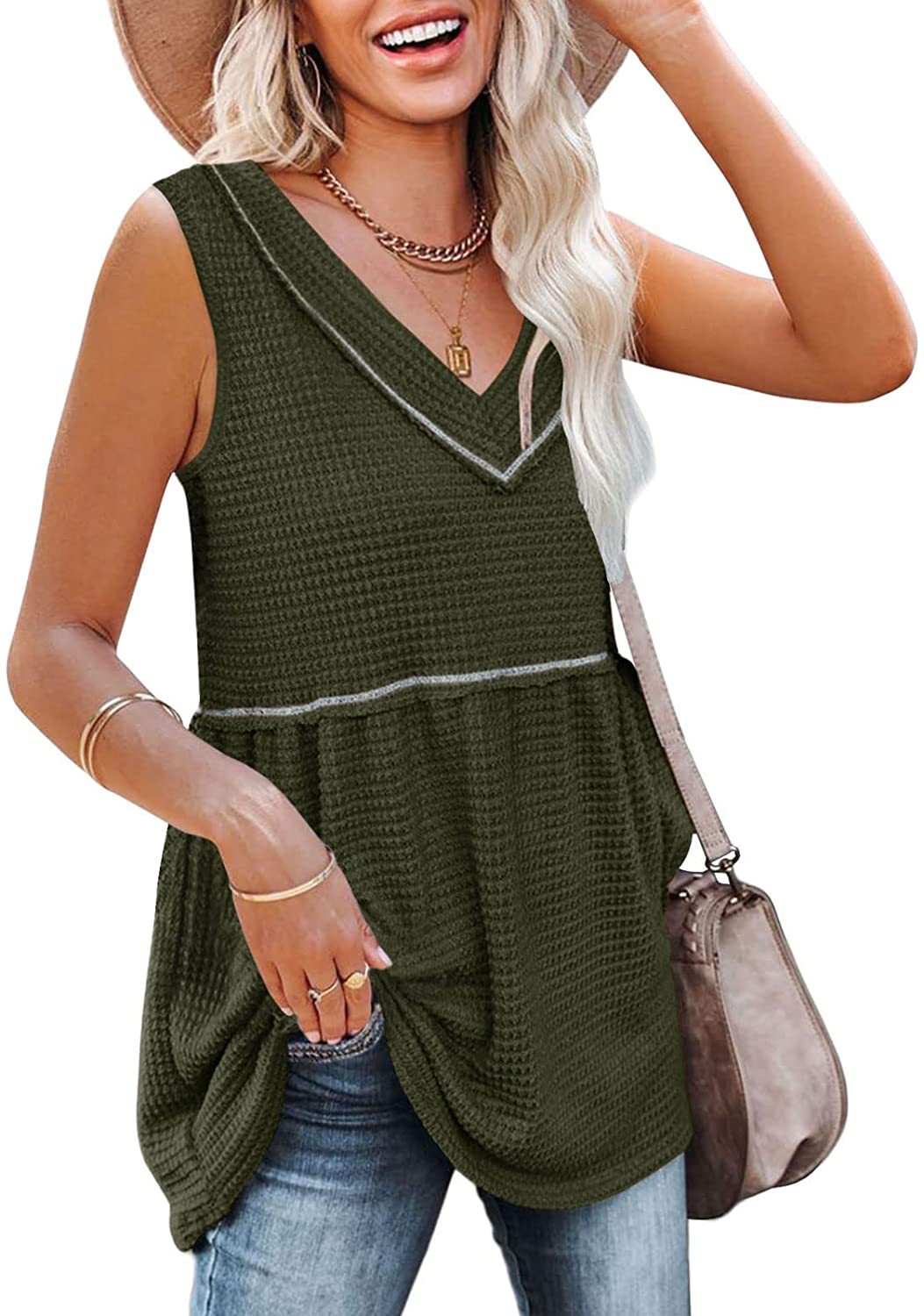 Title 4, Fashion Sleeveless Solid Tank Top