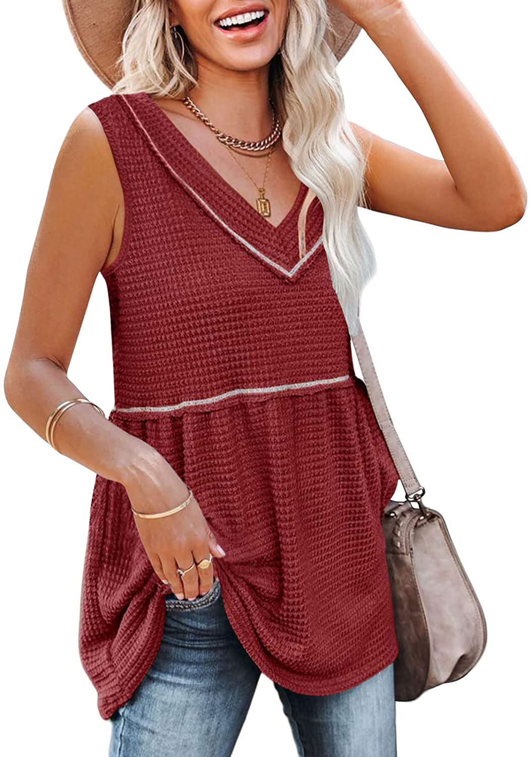 Title 6, Fashion Sleeveless Solid Tank Top