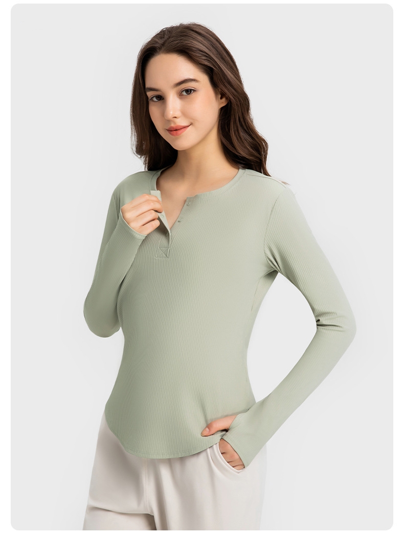 Title 10, Neues lockeres Sport-Langarmshirt für Damen mit...