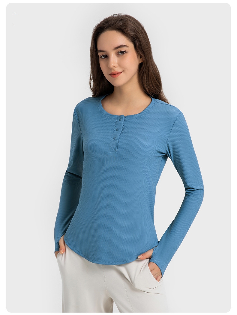 Title 11, Neues lockeres Sport-Langarmshirt für Damen mit...