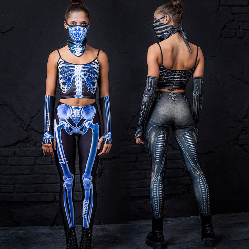 Title 4, Wansheng Skeleton vestpak met print voor dames....