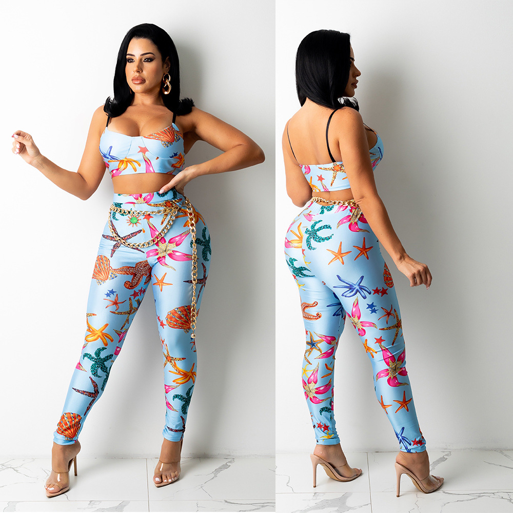 Title 4, Womens Skinny Print Two-piece Set. Enjoy a mod...