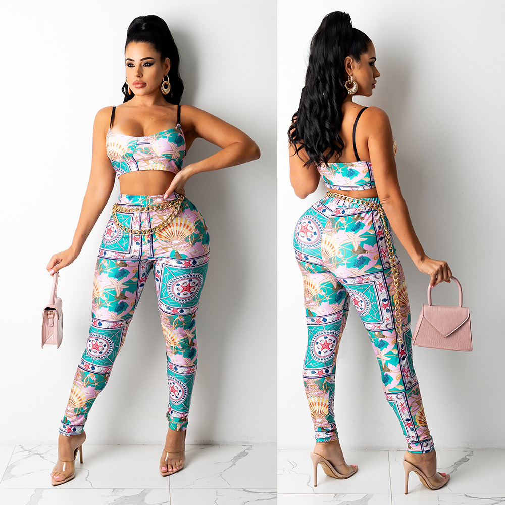 Title 5, Womens Skinny Print Two-piece Set. Enjoy a mod...