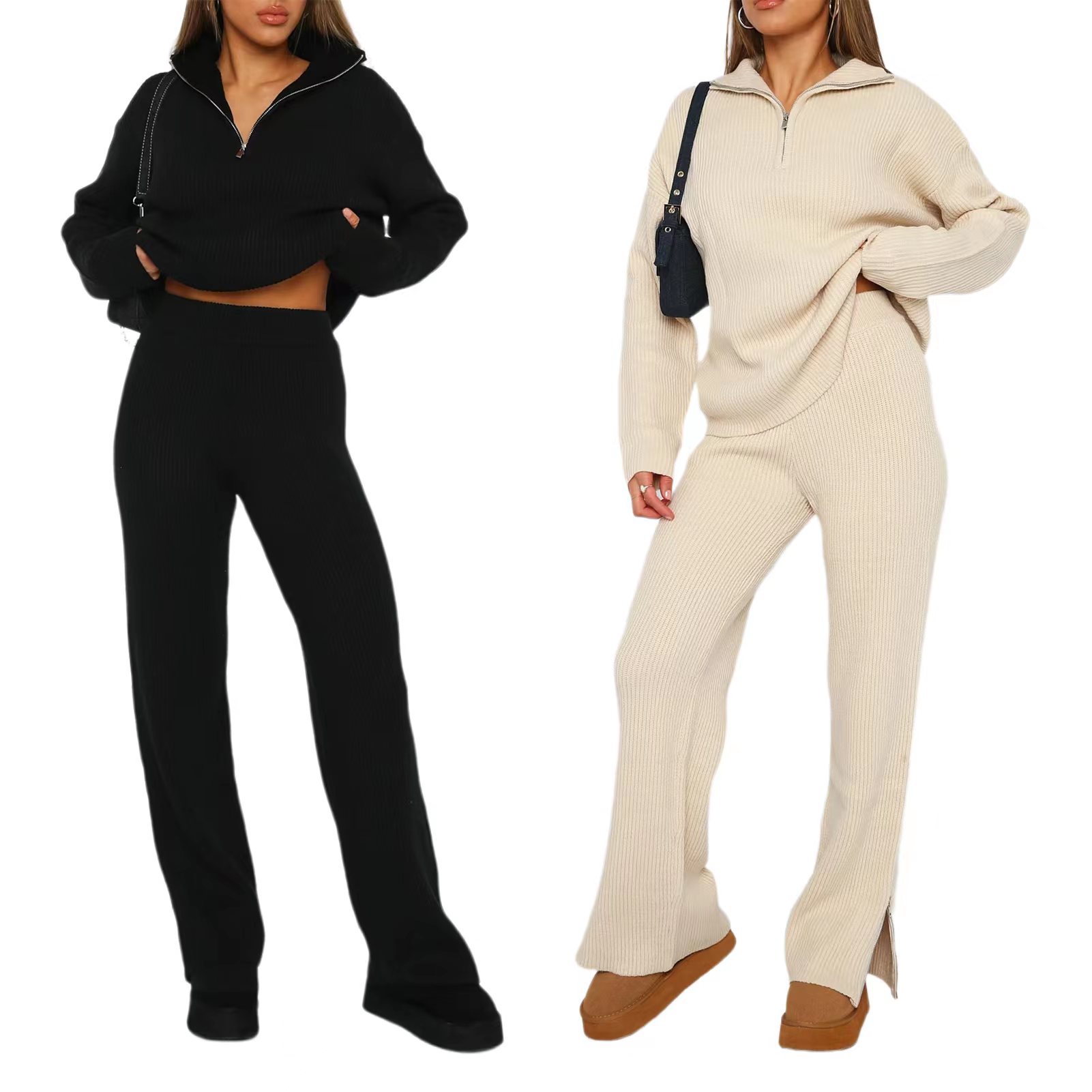 Title 3, Comfortable Wool Zipper Long Sleeve Trousers Suit