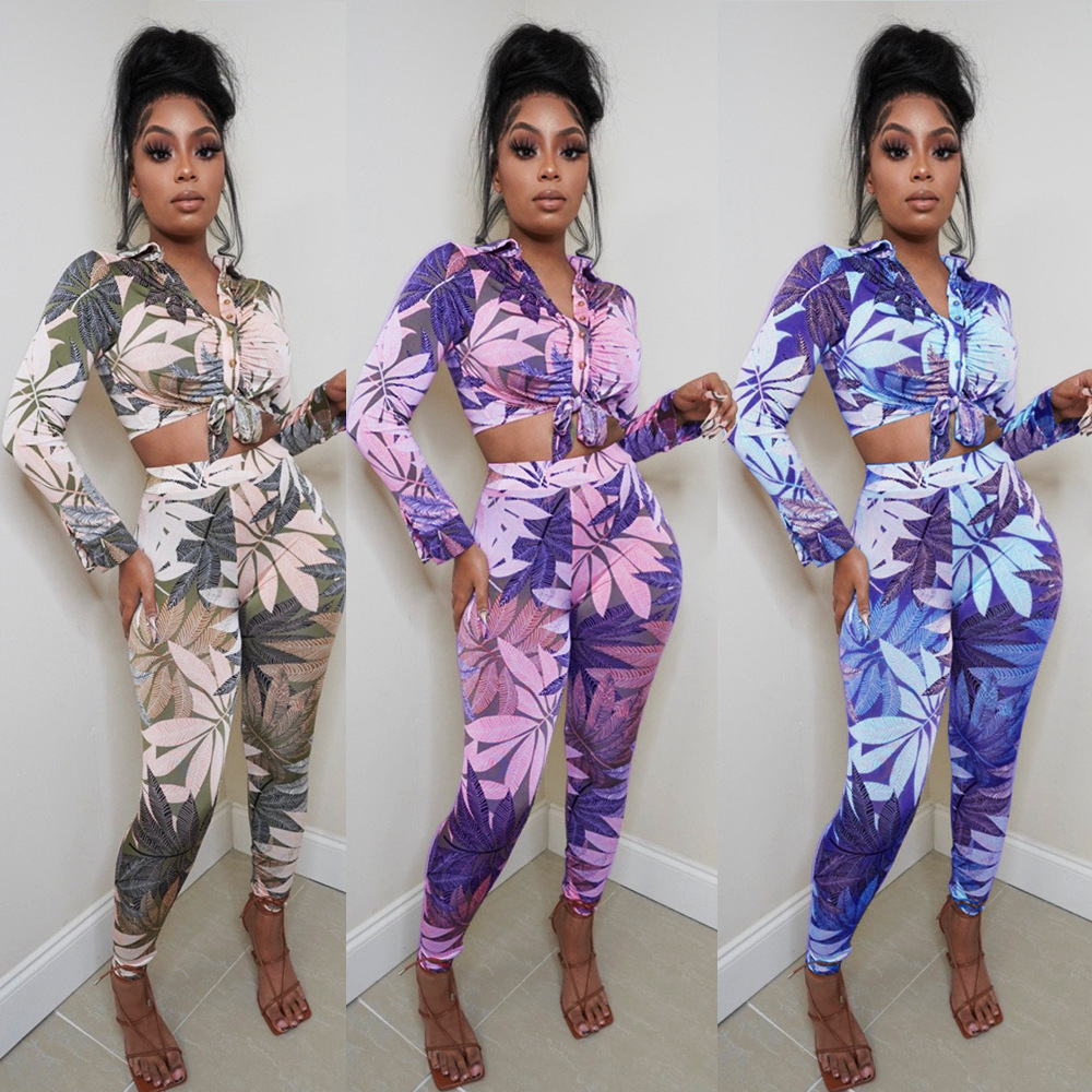 Title 2, Skinny Print Ladies Two-piece Set