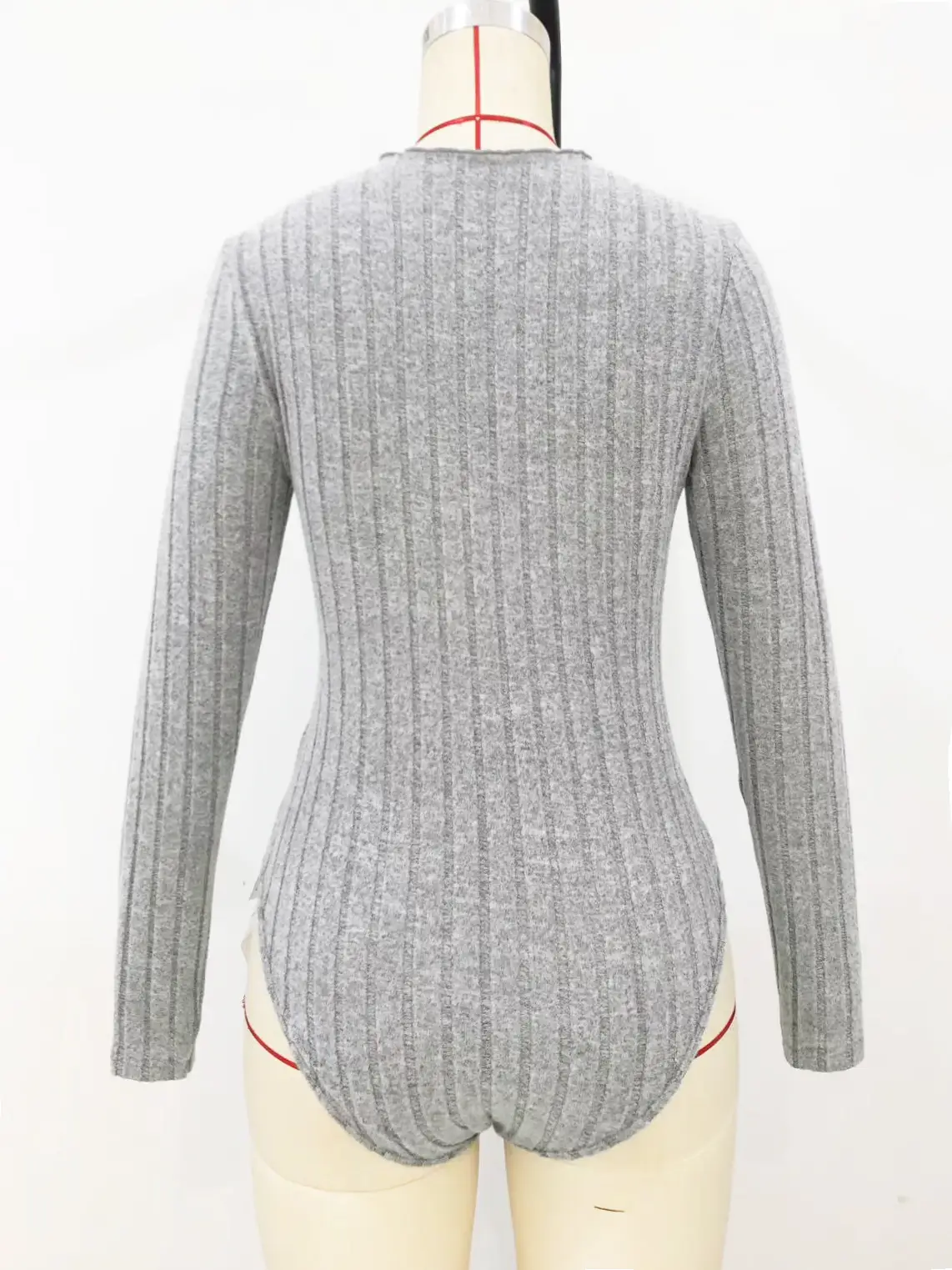 Designer Fashion Tops Women's Autumn Fluted Collar Slim-fit Long-sleeved T-shirt