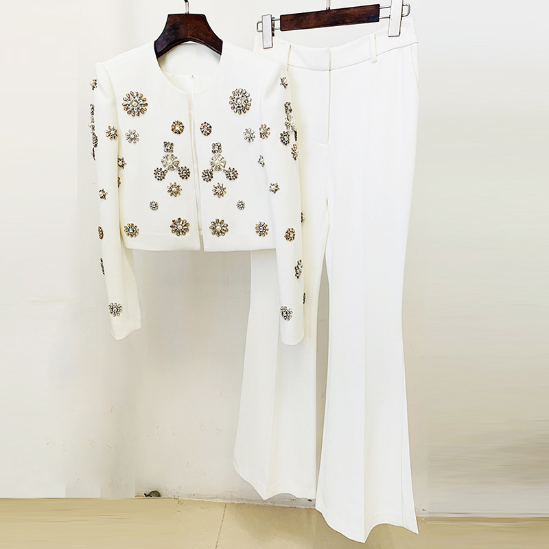 Title 5, Fashionable Jacket Bell-bottom Pants Suit