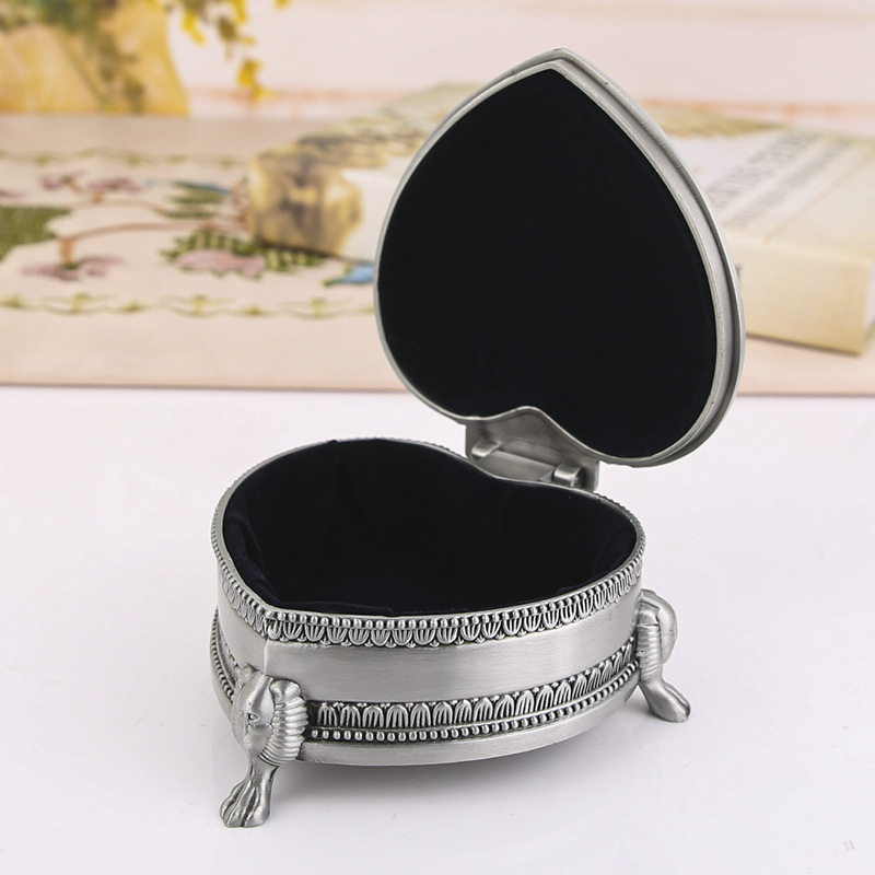 Title 5, Creative European Retro Jewelry Storage Heart-s...