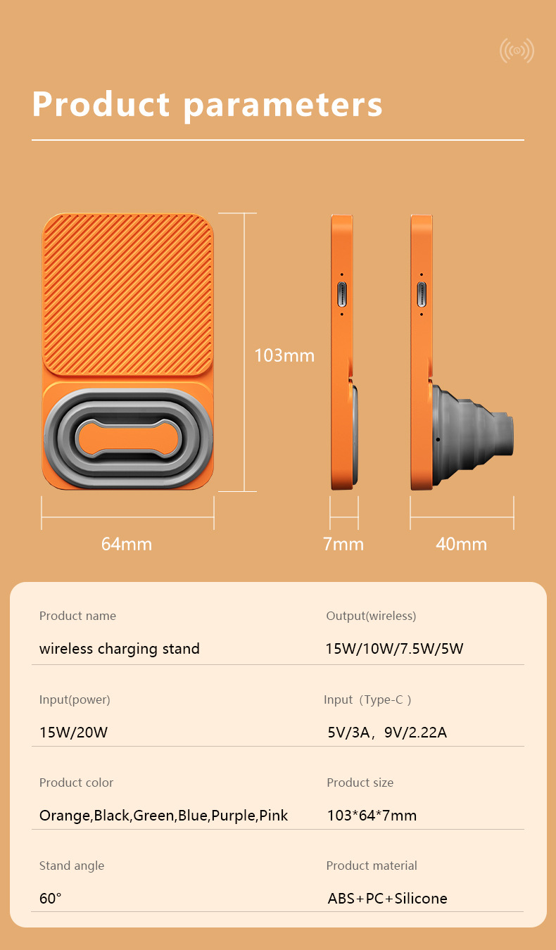 Title 14, Wireless Charger Bracket Foldable Fast Charging...