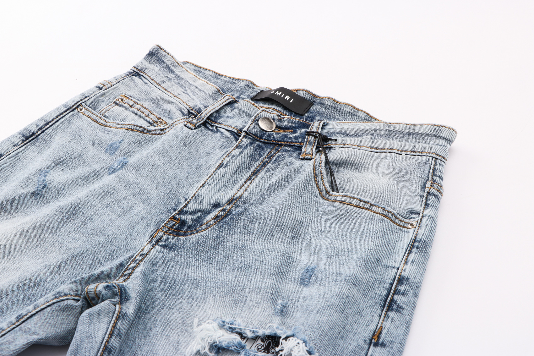 Trendy Washed White Scum Men's Jeans