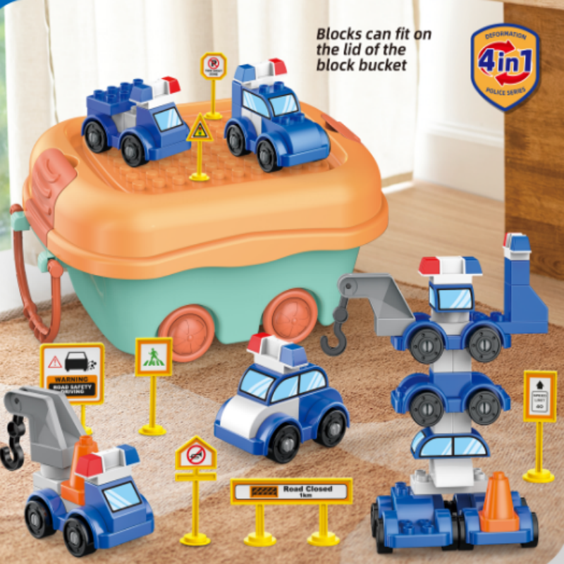 Title 1, Four-in-one Large Particle Building Blocks Poli...