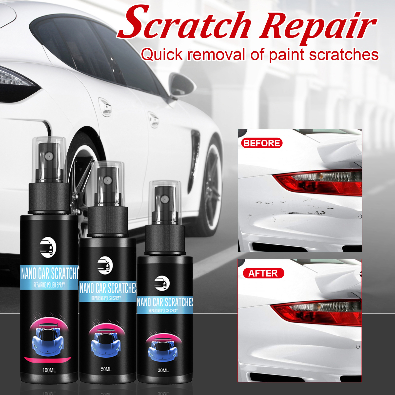 Title 3, Auto Kratzer Reparatur Spray Schwamm Set Entfer...