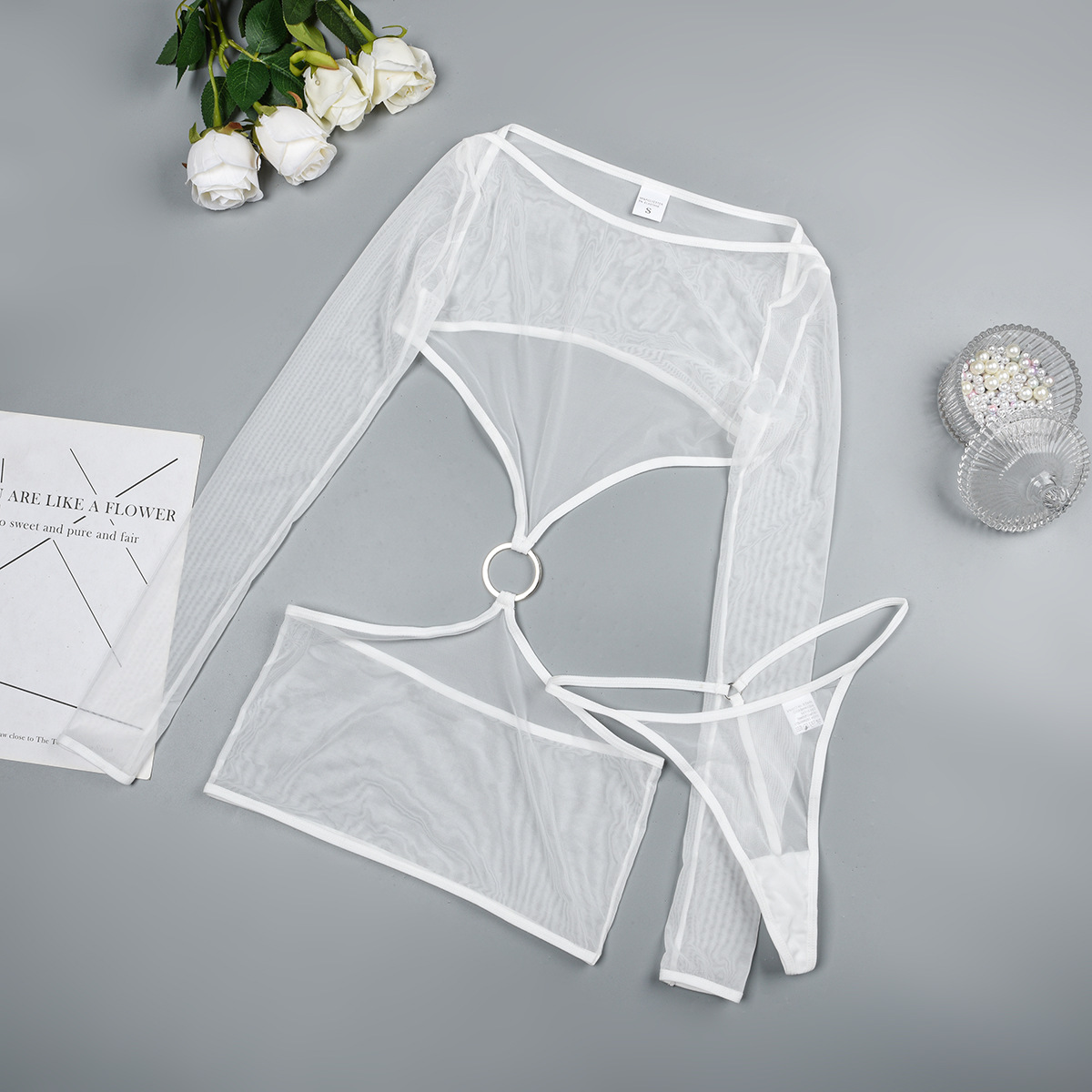 Title 4, European And American Comfortable Sheer Mesh De...