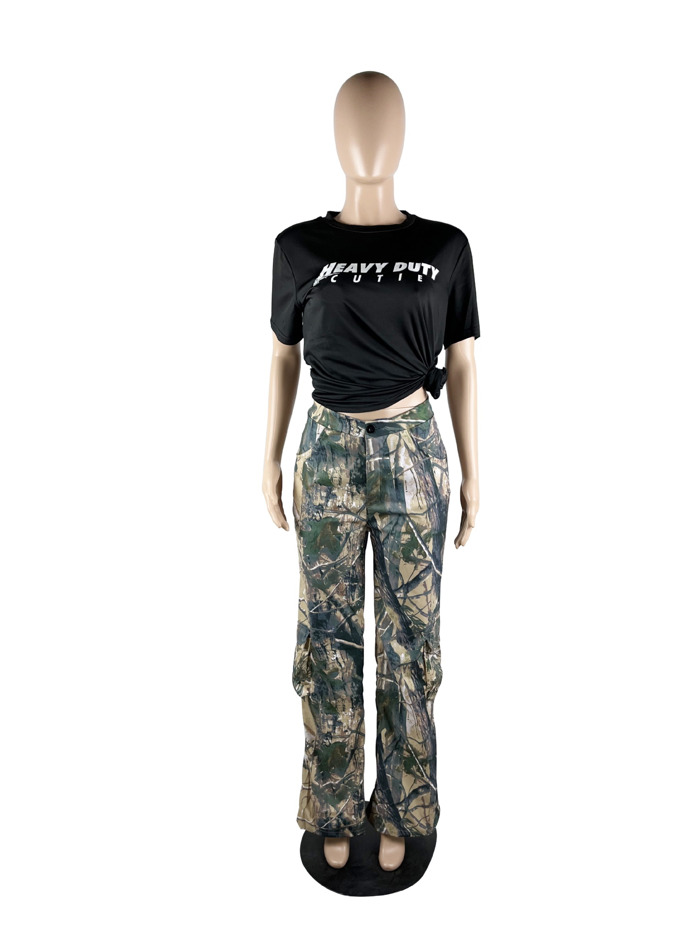 Title 18, Dames casual overalls met camouflage print, per...