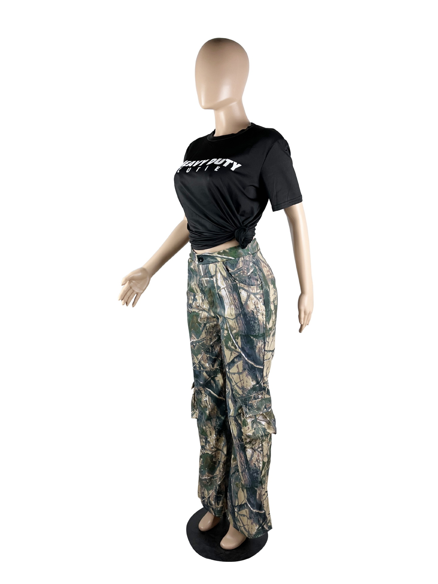 Title 19, Dames casual overalls met camouflage print, per...