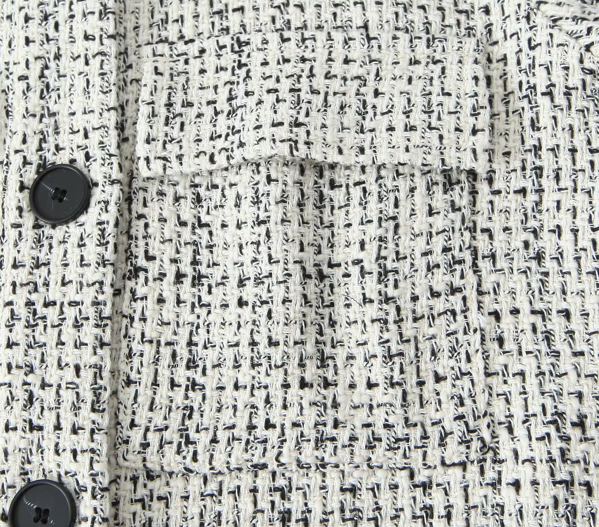 Title 7, Getextureerde blazer voor dames van tweed met o...