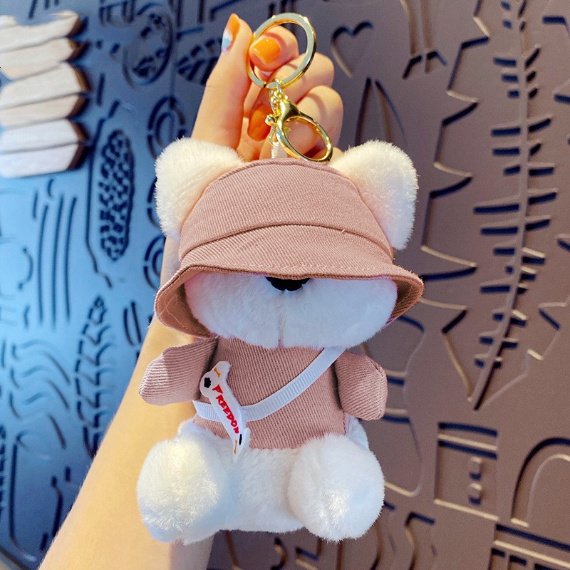 Title 2, Puppy Plush Doll Keychain Pendant Female Backpa...