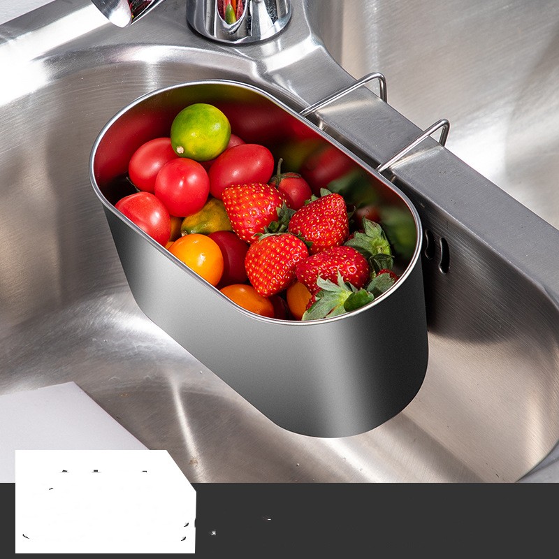 Title 1, Stainless Steel Drain Basket Basin Kitchen