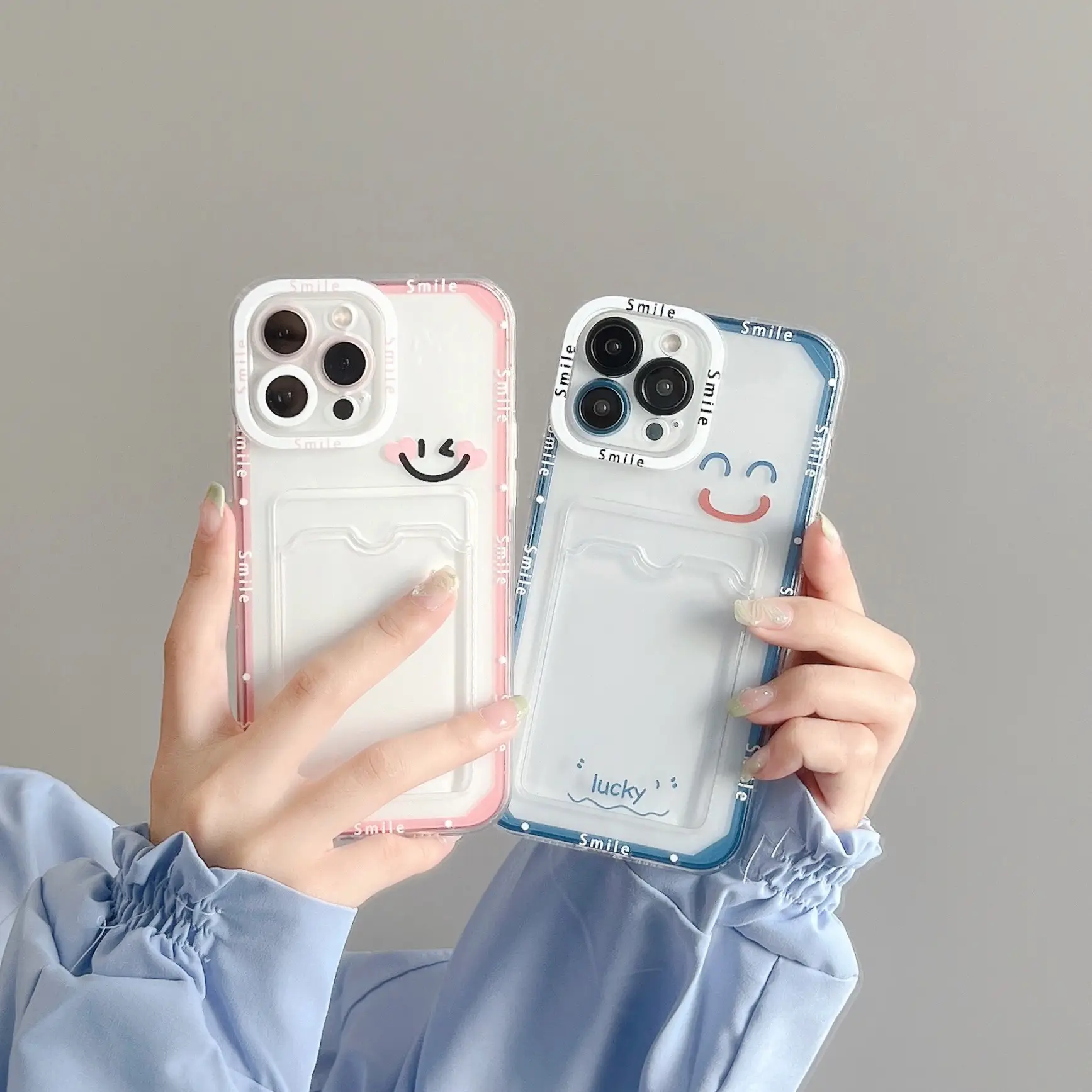 Card Holder Face Phone Case Protective Cover