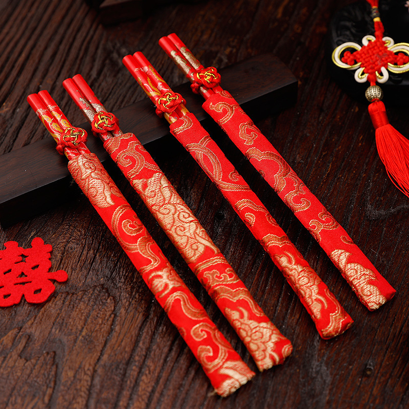 Title 1, Festive Hi Dragon And Phoenix Chopsticks Weddin...