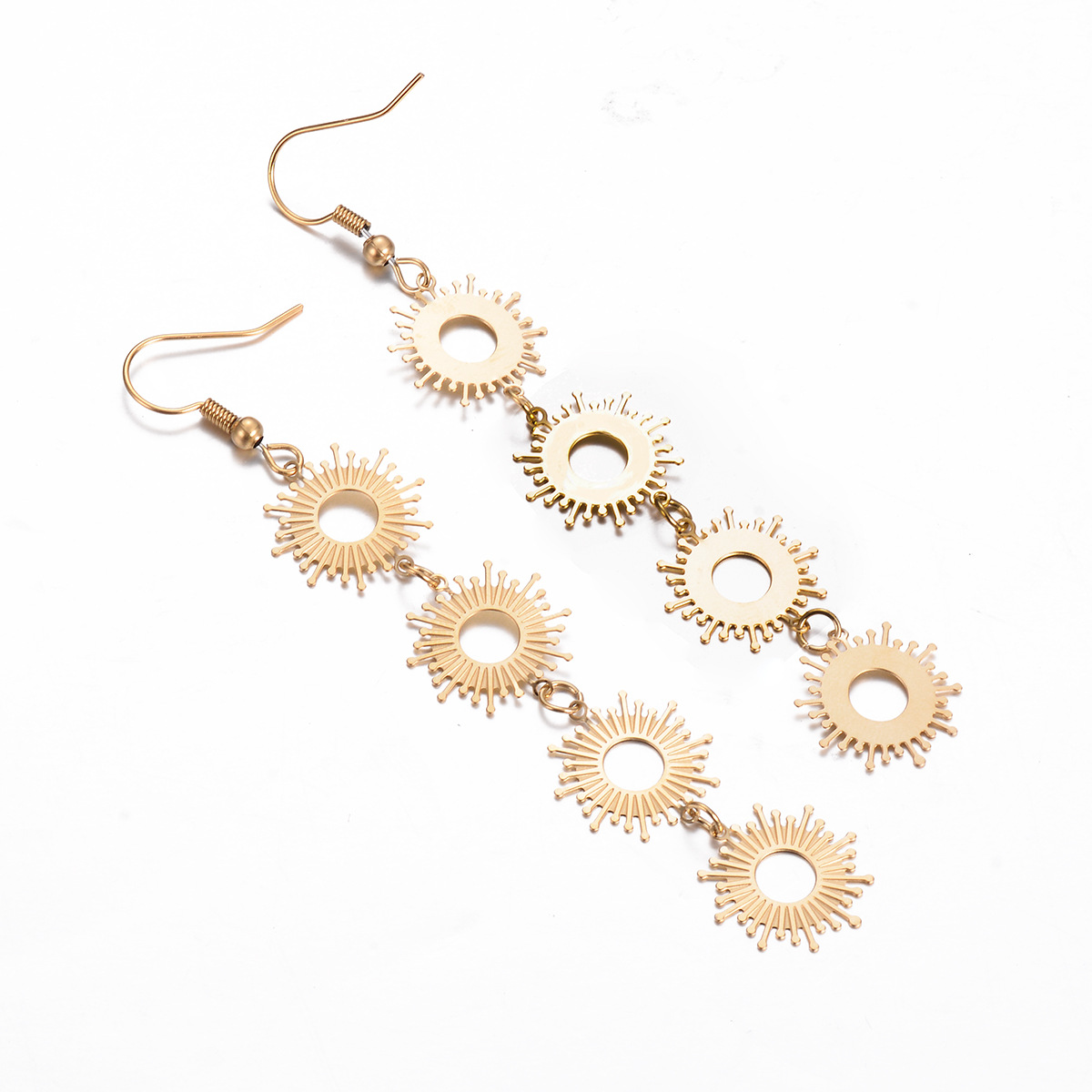 Title 5, Stainless Steel Earrings Sweet And Delicate Sun...