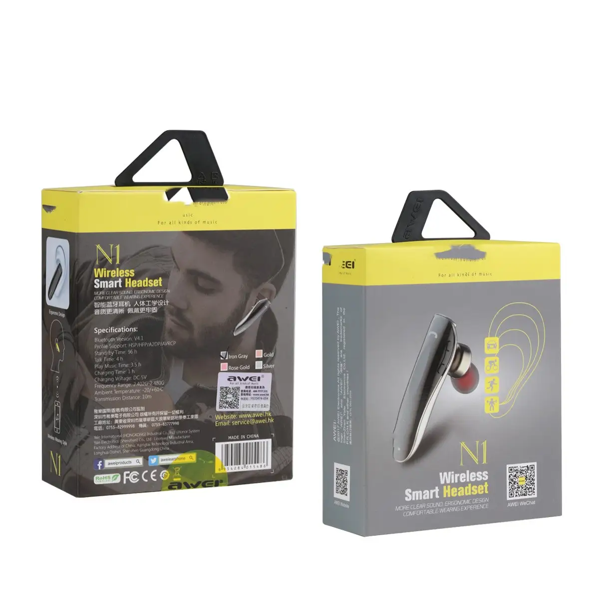 Call Business Bluetooth Headset In-ear CVC60 Noise Reduction Vehicle Wireless Headset With Multi-point Connection