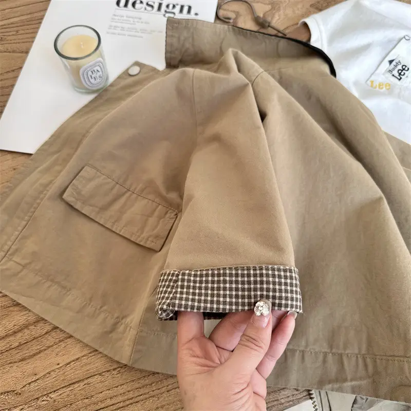Stitching Contrast Color Windbreaker Baby Simple Handsome Light Board Jacket