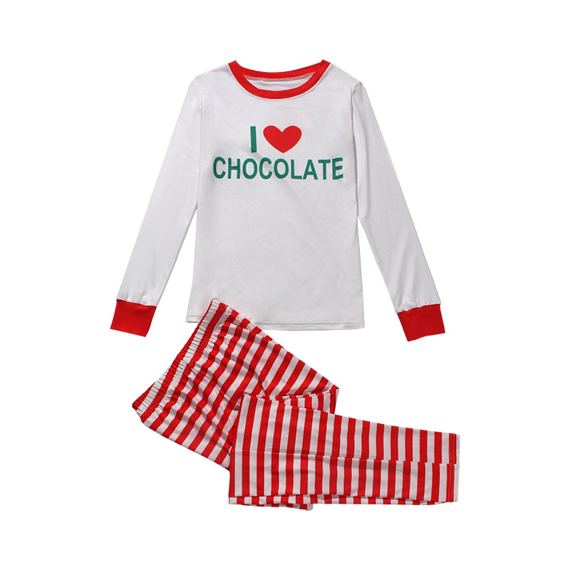 Title 4, Printed Striped Casual Parent-child Suit Home P...