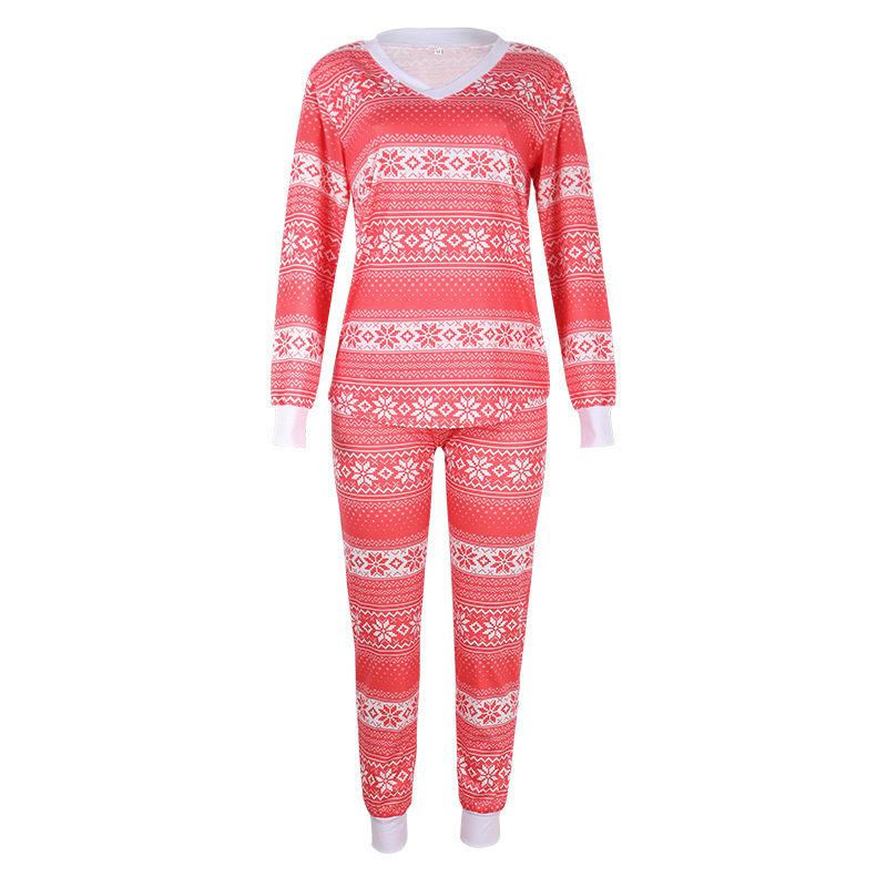 Title 8, Printed Long Sleeve Loose Casual Christmas Suit