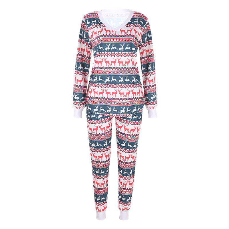 Title 9, Printed Long Sleeve Loose Casual Christmas Suit