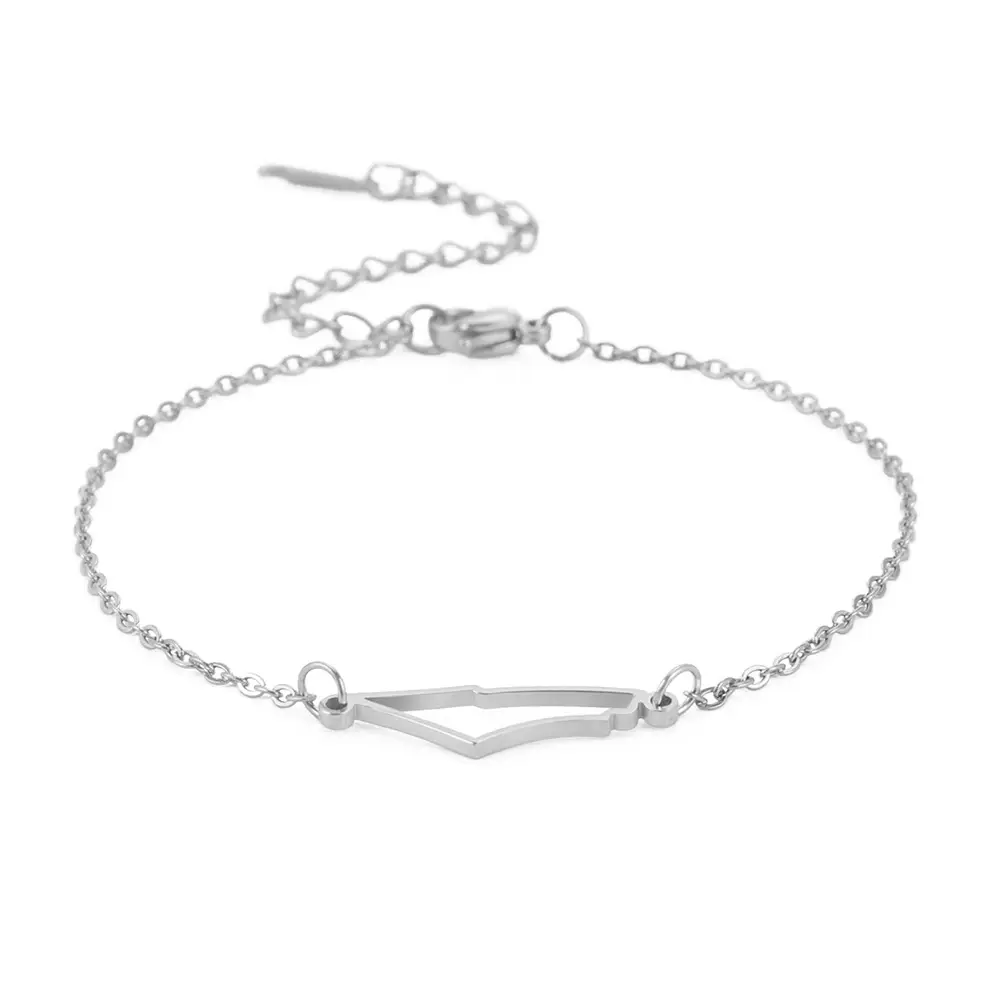 Stylish Pendant Stainless Steel Bracelet