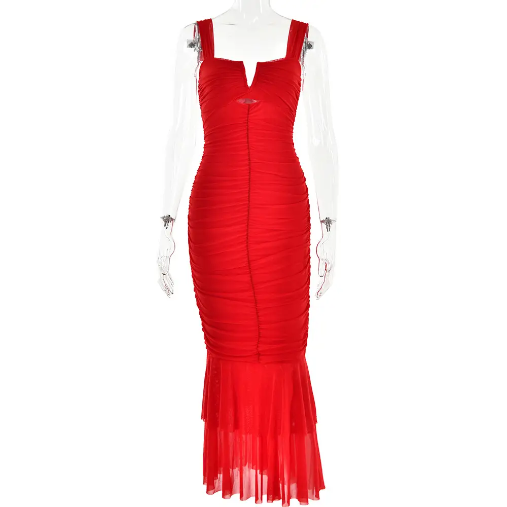Women's Fashion Suspenders Stitching Dress