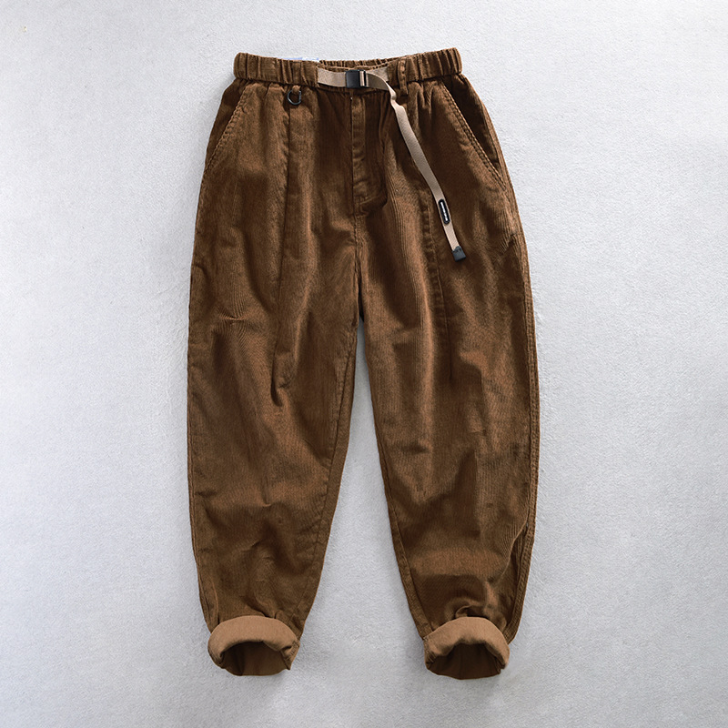 Title 3, Heren Retro Corduroy Workwear Casual Broek, los...