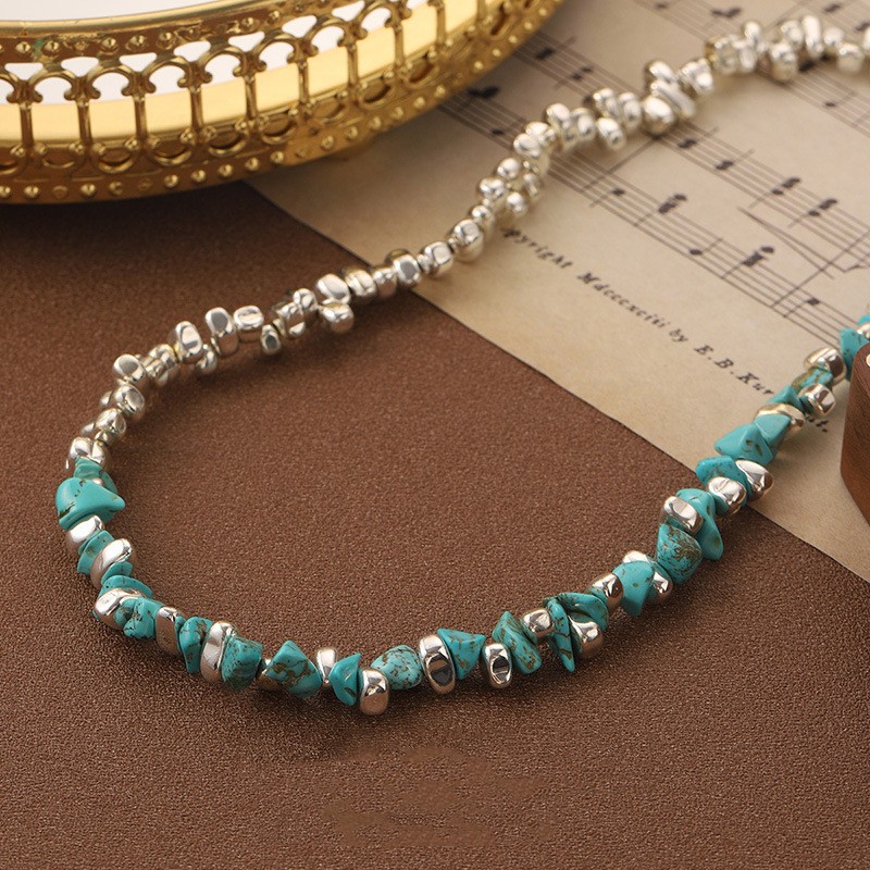 Title 2, Natural Stone Small Pieces Of Silver Turquoise ...