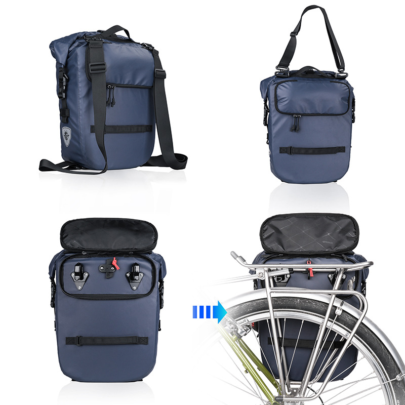 Title 6, New Multifunctional Bicycle Rear Rack Bag Backp...