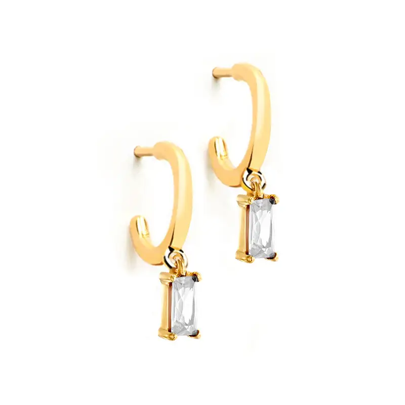 Zircon Silver Stud Earrings Female