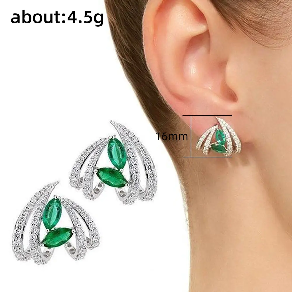 Women's Geometric Zircon Stud Earrings