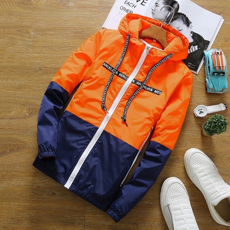 Title 5, Fashion Colorblock Couple Jacket Coat