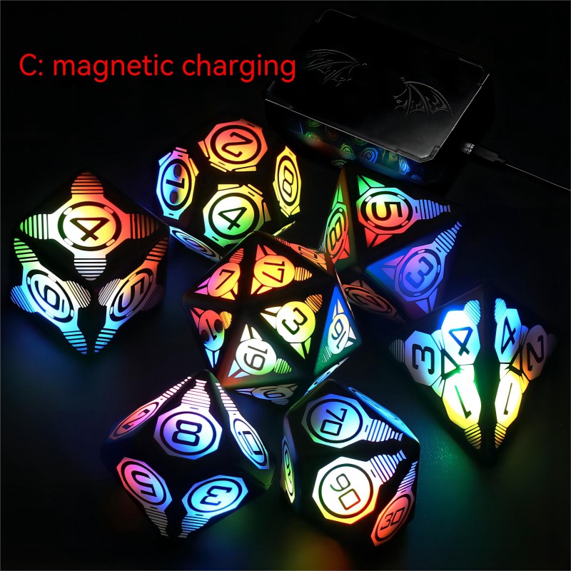 Title 2, Rechargeable Dice Magnetic Suction Luminous Boa...